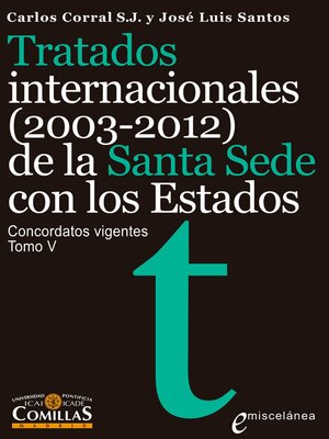 cover image of Tratados internacionales (2003-2012) de la Santa Sede con los Estados